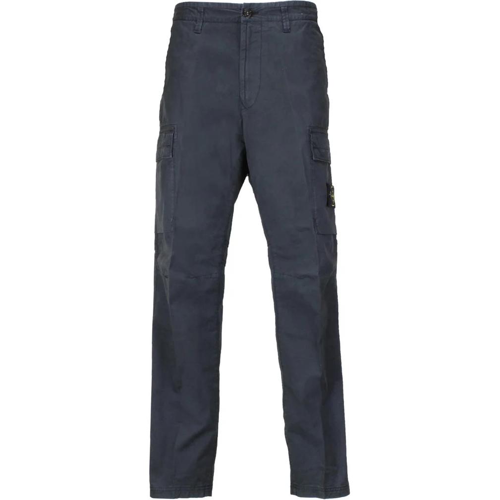 Stone Island Solid Color Straight-Leg Zipper Casual Pants Men’s Black POIZON240621976 圖 2