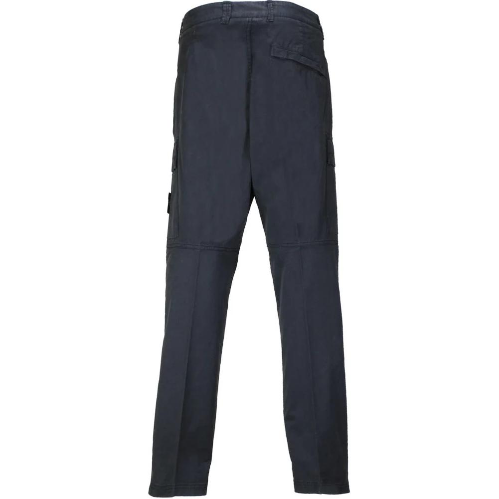 Stone Island Solid Color Straight-Leg Zipper Casual Pants Men’s Black POIZON240621976 圖 3