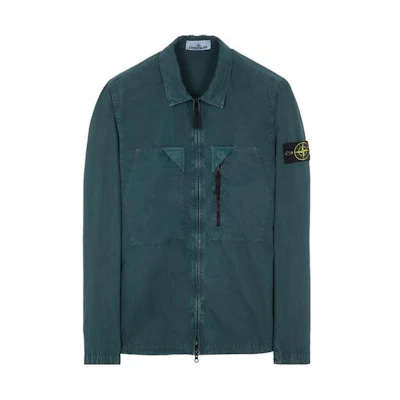 STONE ISLAND Solid Color Zip-Up Chest Strap Jacket Green Men’s Outerwear 7815106WN-V0153