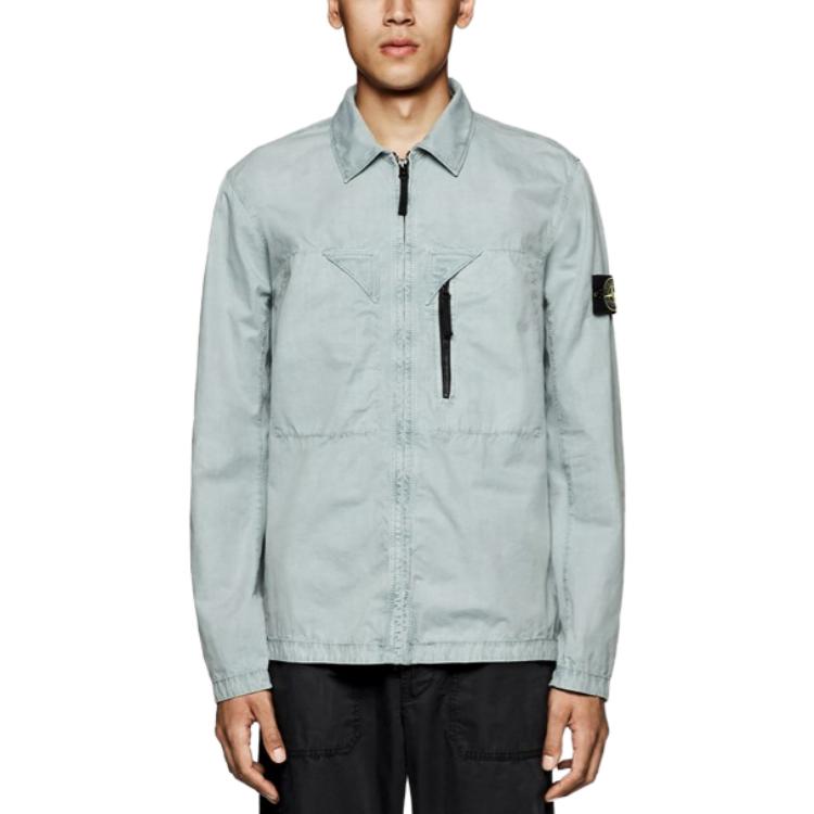 STONE ISLAND Solid Color Zip-Up Chest Strap Jacket Green Men’s Outerwear 7815106WN-V0153 圖 3