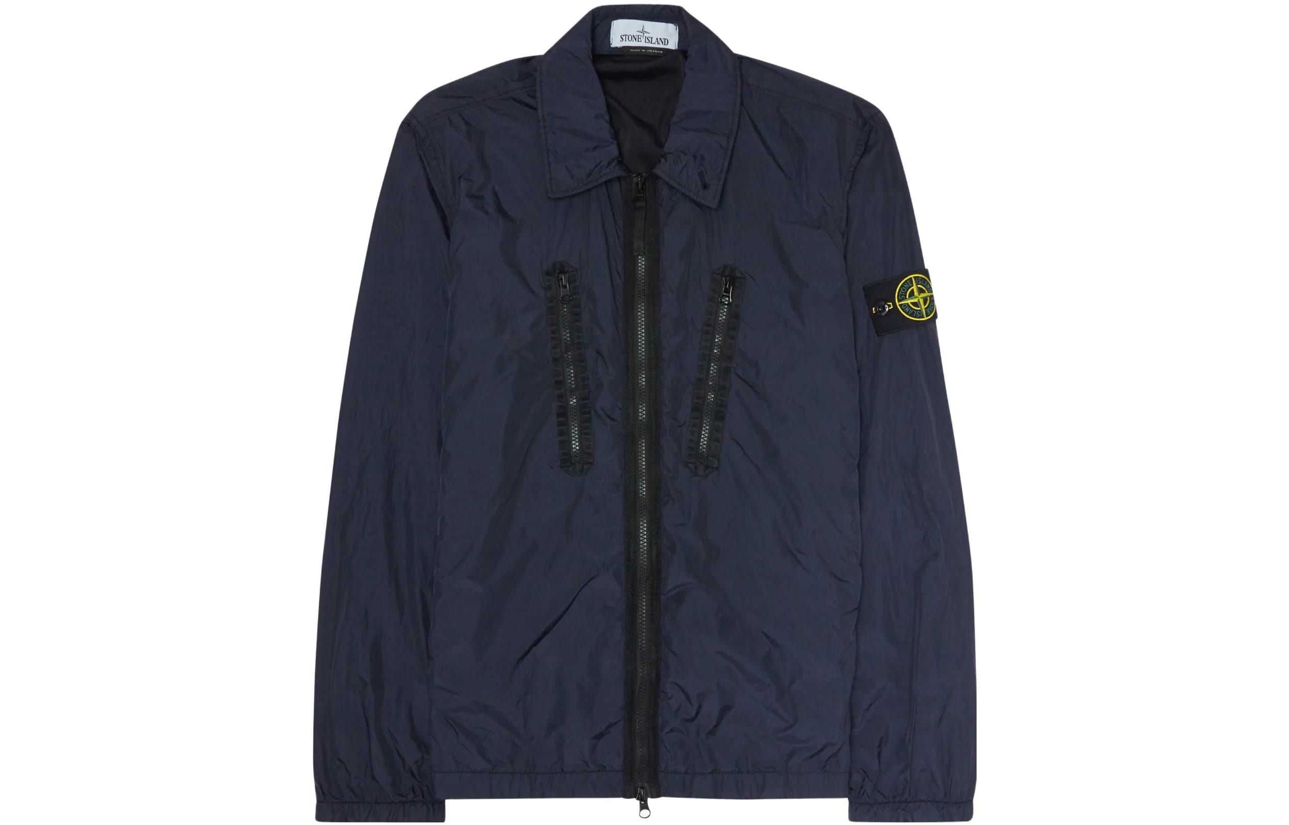 Stone Island Solid Color Zip-Up Jacket 751510523-V0020