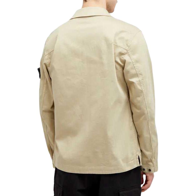Stone Island Solid Color Zip-Up Jacket Beige for Men 801510812-V0095 圖 5