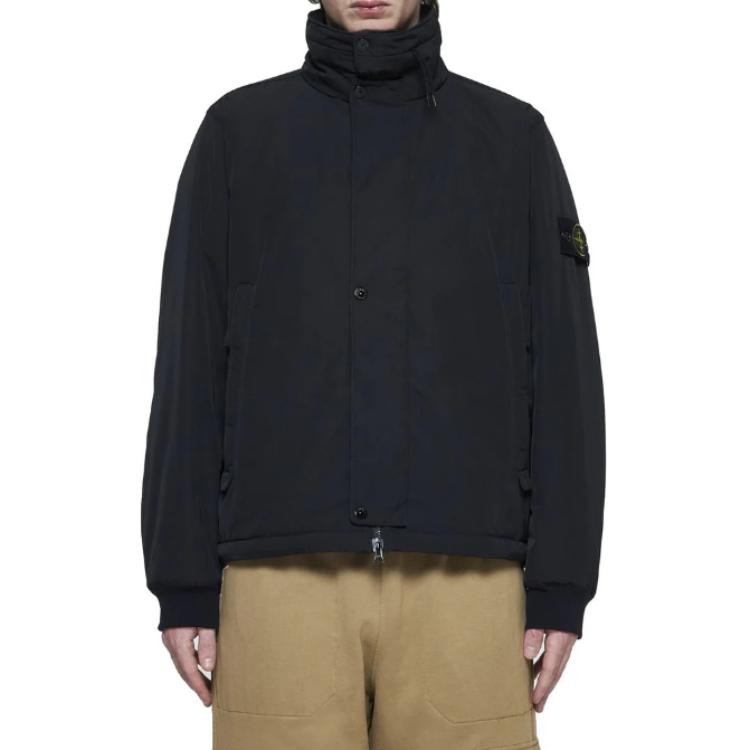 Stone Island Solid Color Zip-Up Jacket Black  Long Sleeve Outerwear 811543726-V0029 圖 3