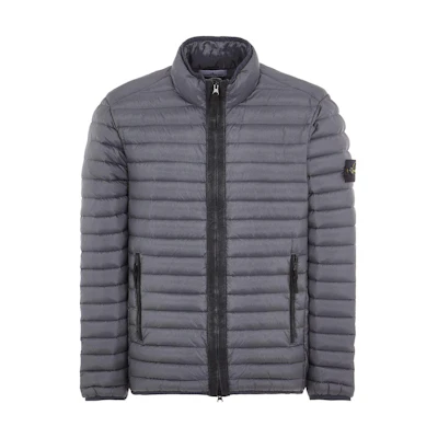 Stone Island Solid Color Zip-Up Jacket Gray 791542324-V0062