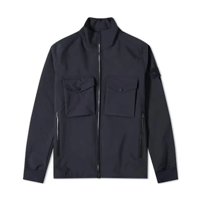 Stone Island Solid Color Zip-Up Jacket Navy Blue Long Sleeve 7215426F1-V0020