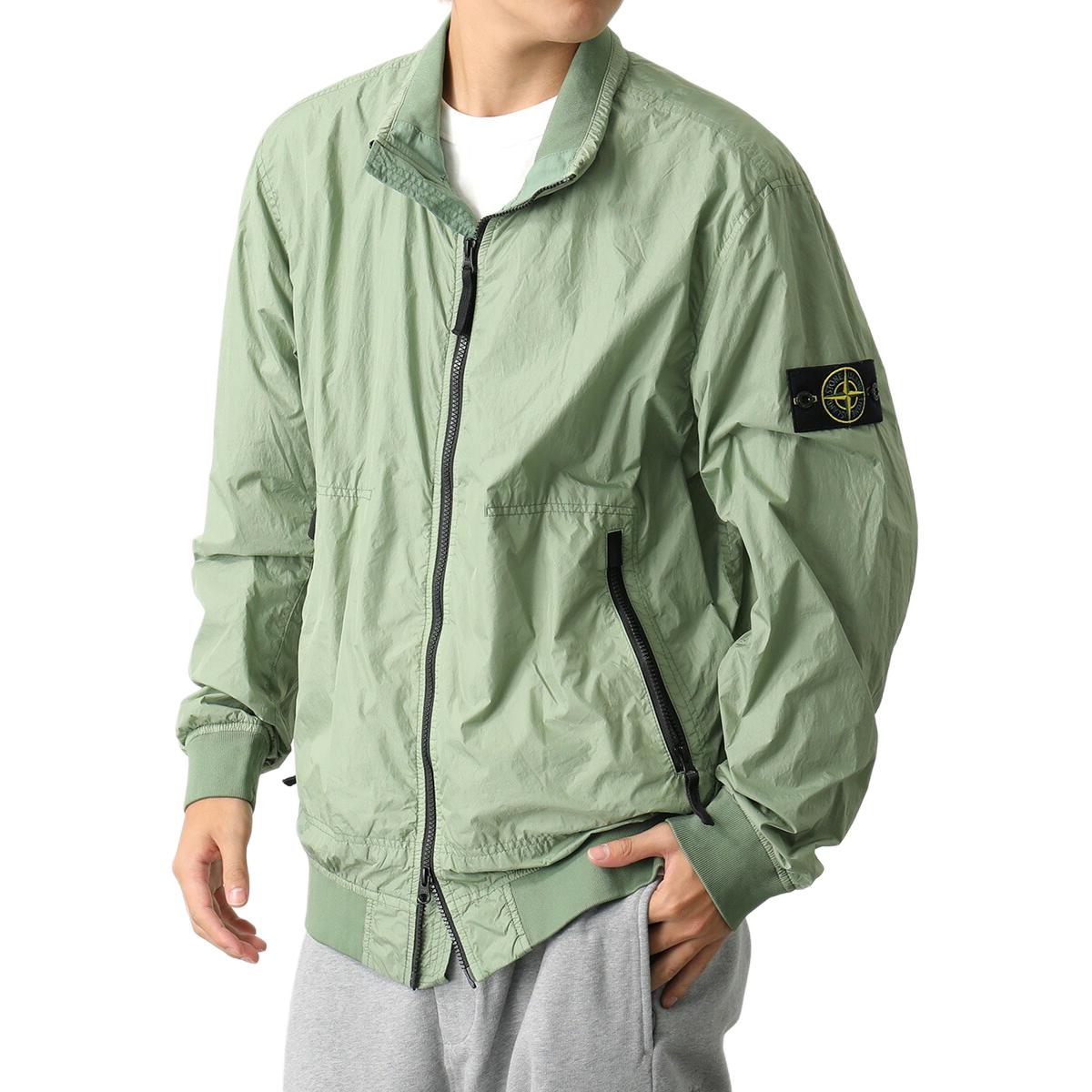 Stone Island Solid Color Zip-Up Long Sleeve Jacket Unisex - Green 350908243-V0055