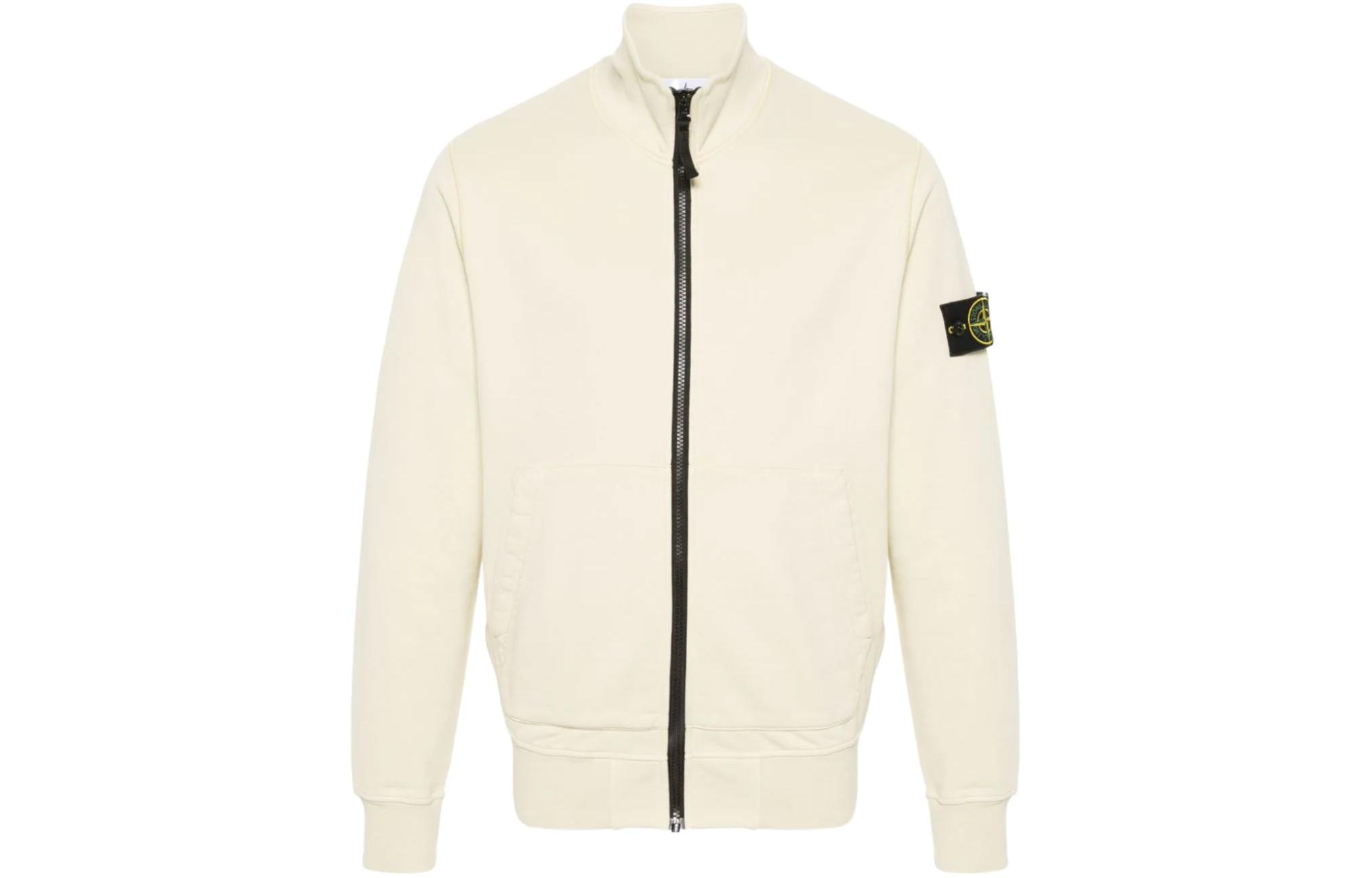 Stone Island Solid Color Zip-Up Long Sleeve Jacket 801564351-V0091