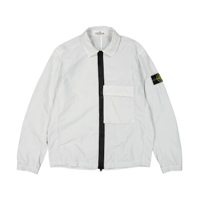 Stone Island Solid Color Zip-Up Long Sleeve Jacket Men’s Light Grey 771510303-V0061