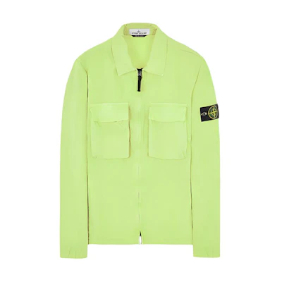 Stone Island Solid Color Zip-Up Long Sleeve Jacket Green 7615114WN-V0131