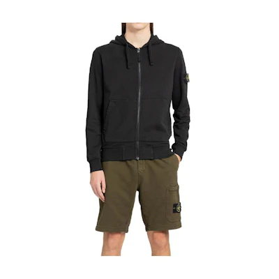 Stone Island Solid Color Zip Hoodie Black 791564251-A0029