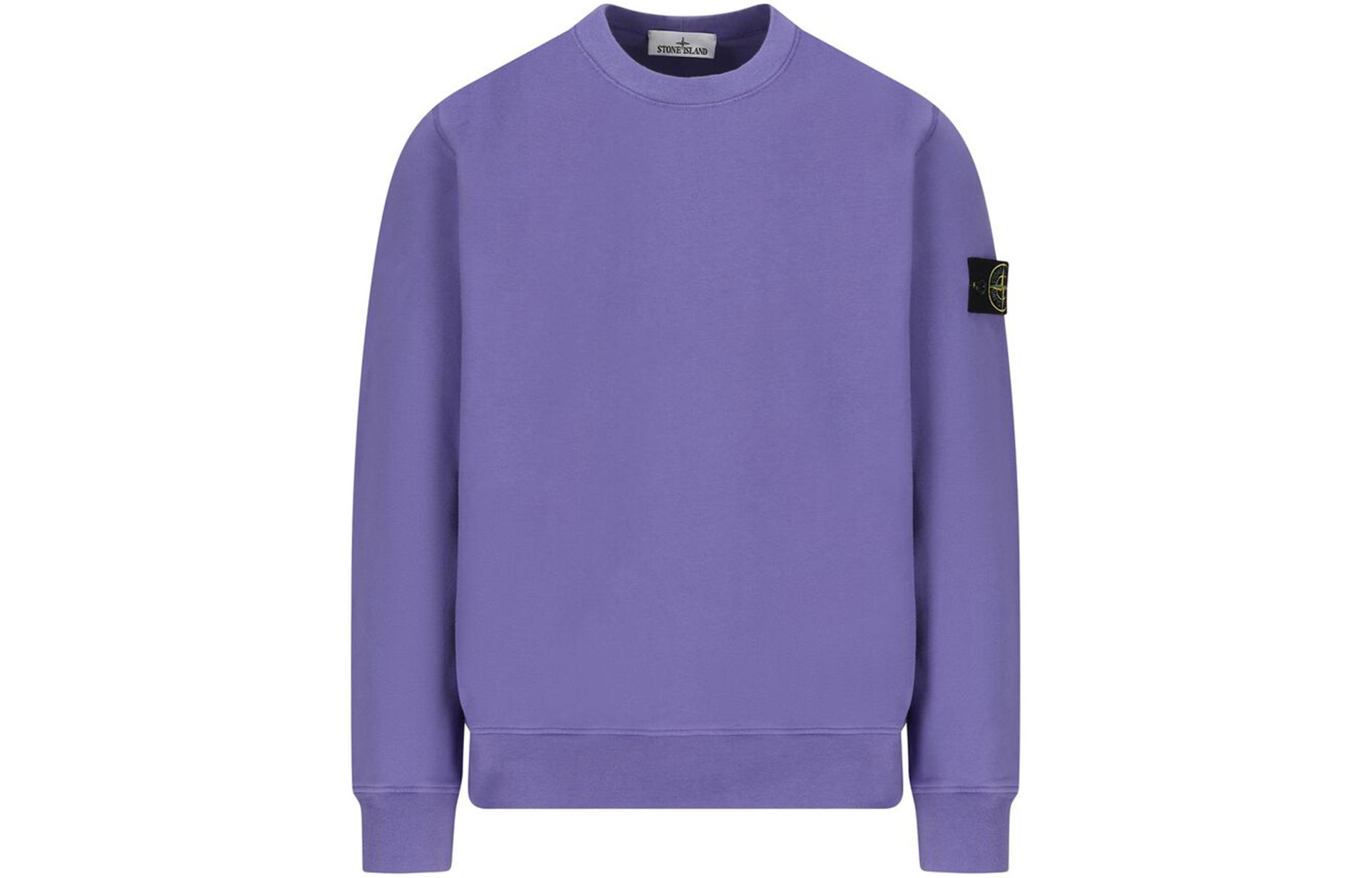 Buy 石头岛纯色圆领长袖卫衣紫色 - 带徽标 801563051-V0047