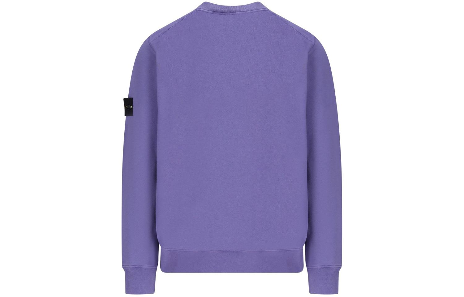 Lookbook 石头岛纯色圆领长袖卫衣紫色 - 带徽标 801563051-V0047