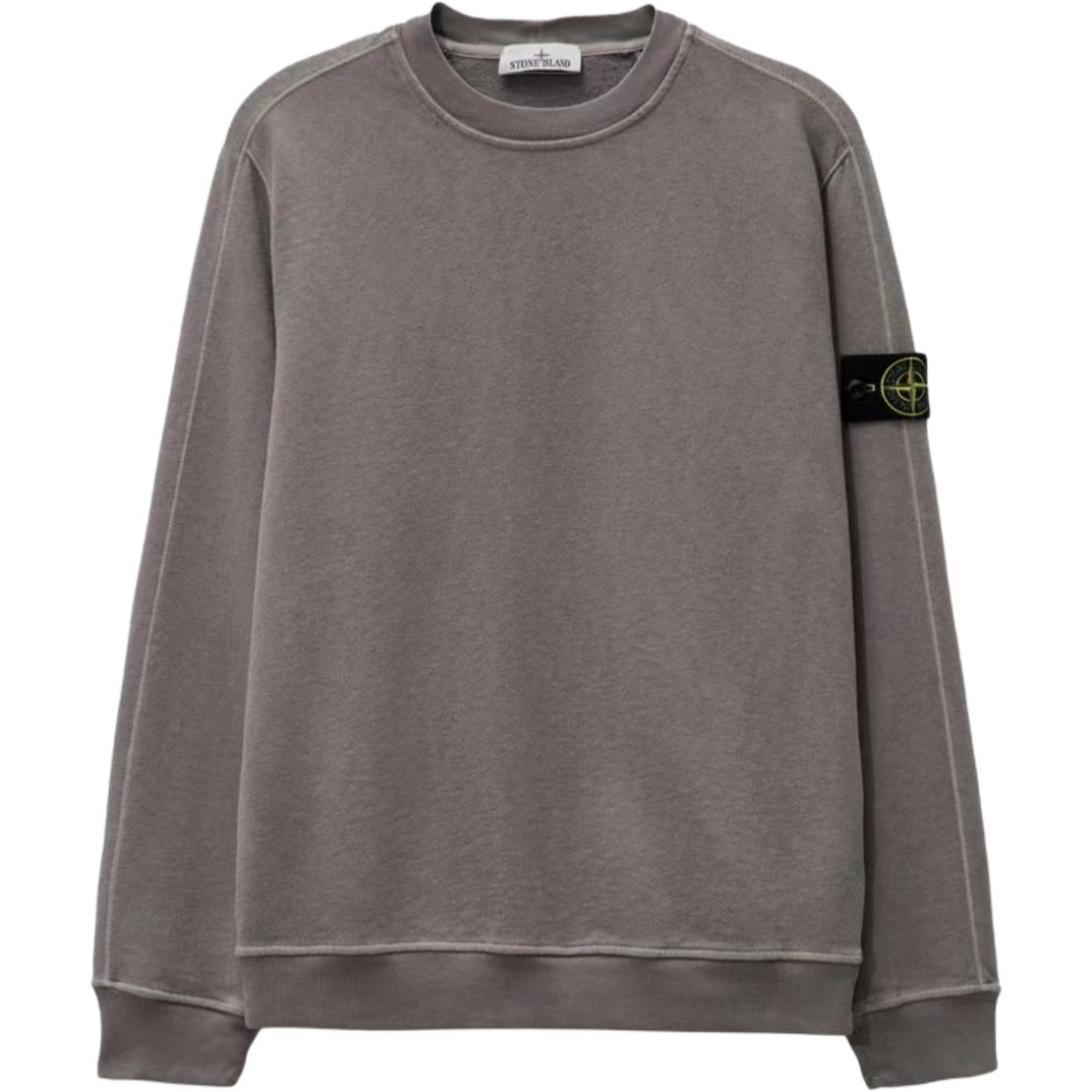 Stone Island Solid Crewneck Pullover Sweatshirt Light Brown 801566060-V0192