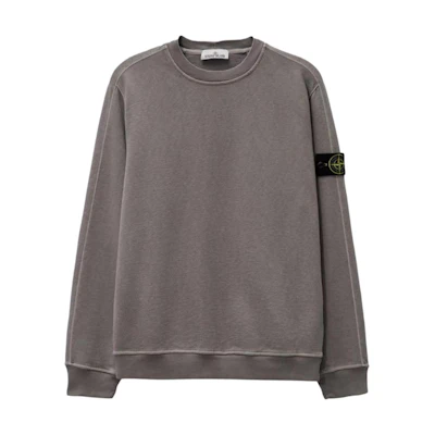 Stone Island Solid Crewneck Pullover Sweatshirt Light Brown 801566060-V0192
