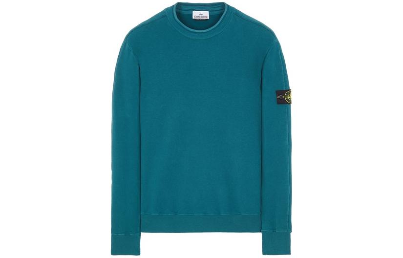 Stone Island Solid Crewneck Sweatshirt Deep Teal Green 791561352-V0057