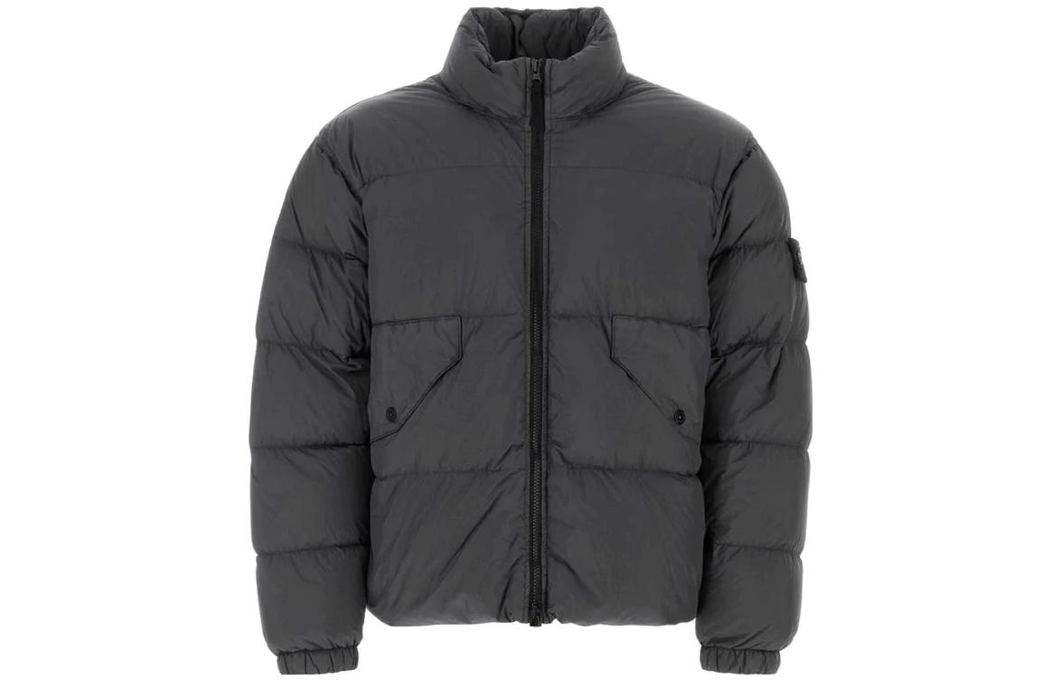 Stone Island Solid Gray Zip-Up Track Jacket 791540623-V0062