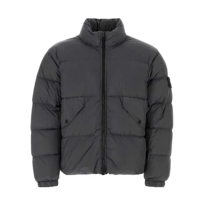 Stone Island Solid Gray Zip-Up Track Jacket 791540623-V0062