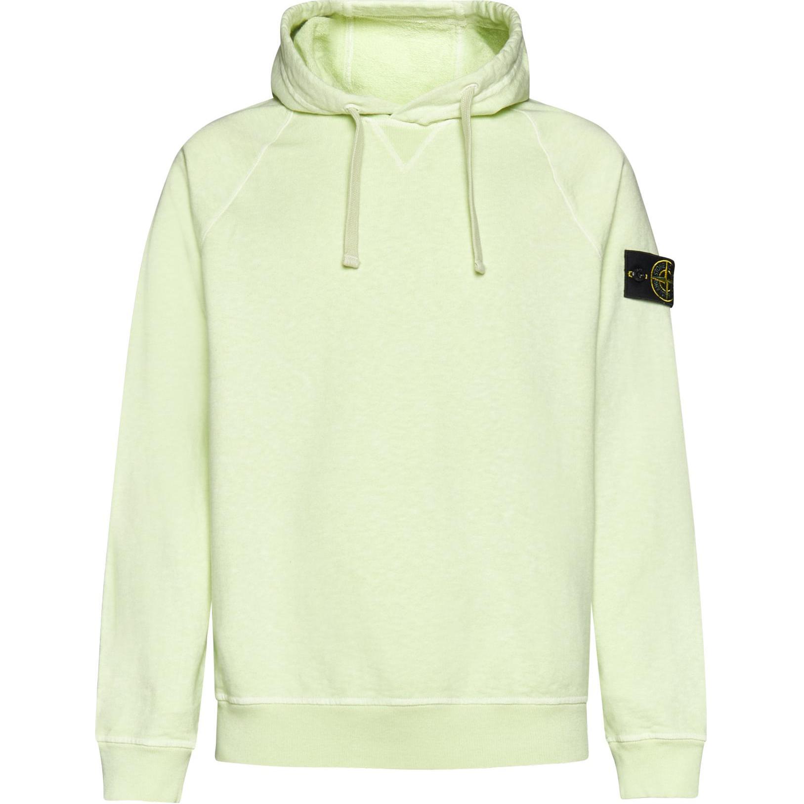 Stone Island Solid Logo Badge Light Green Hoodie 781562160-V0152