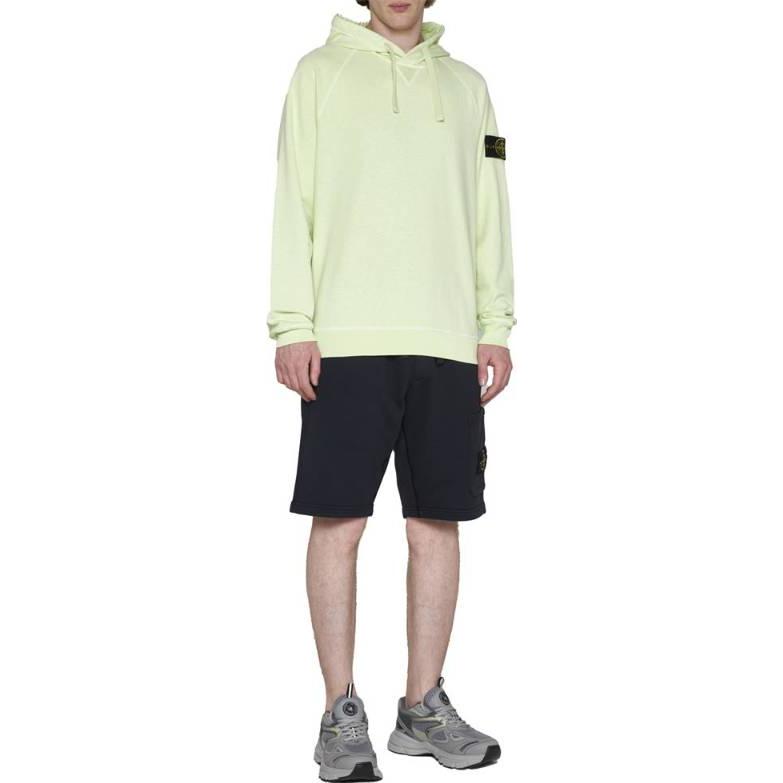Lookbook Stone Island 綠色徽章連帽衫 781562160-V0152