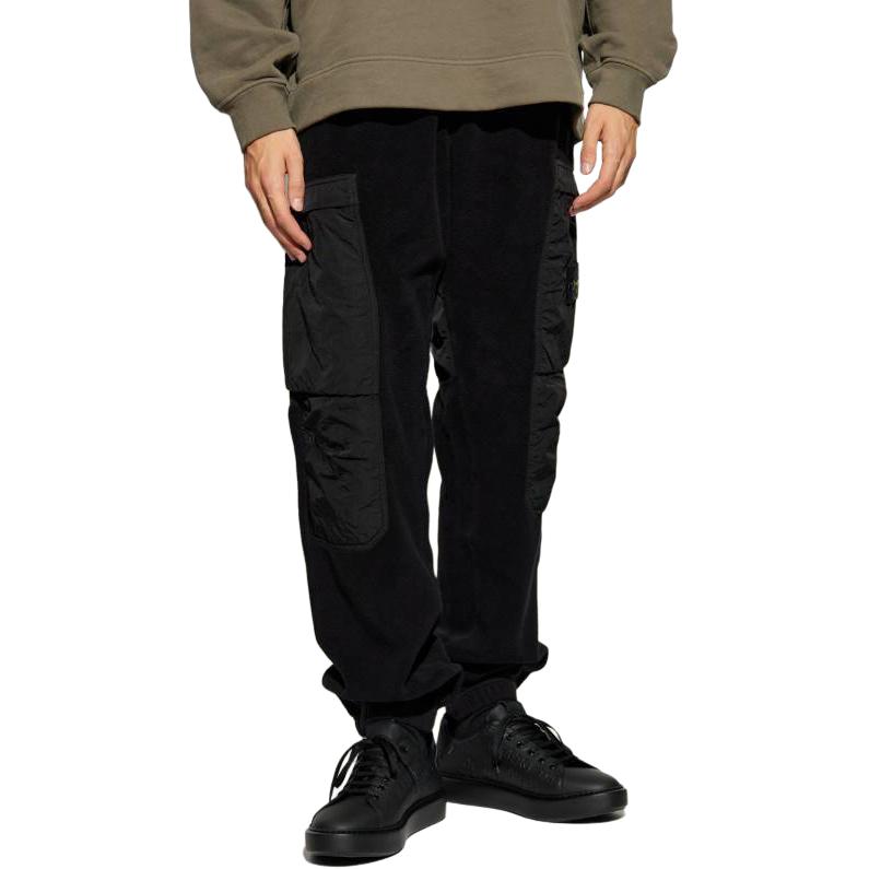 Shop Stone Island 男士抽繩休閒長褲 - 鉛灰色 811531314-V0062