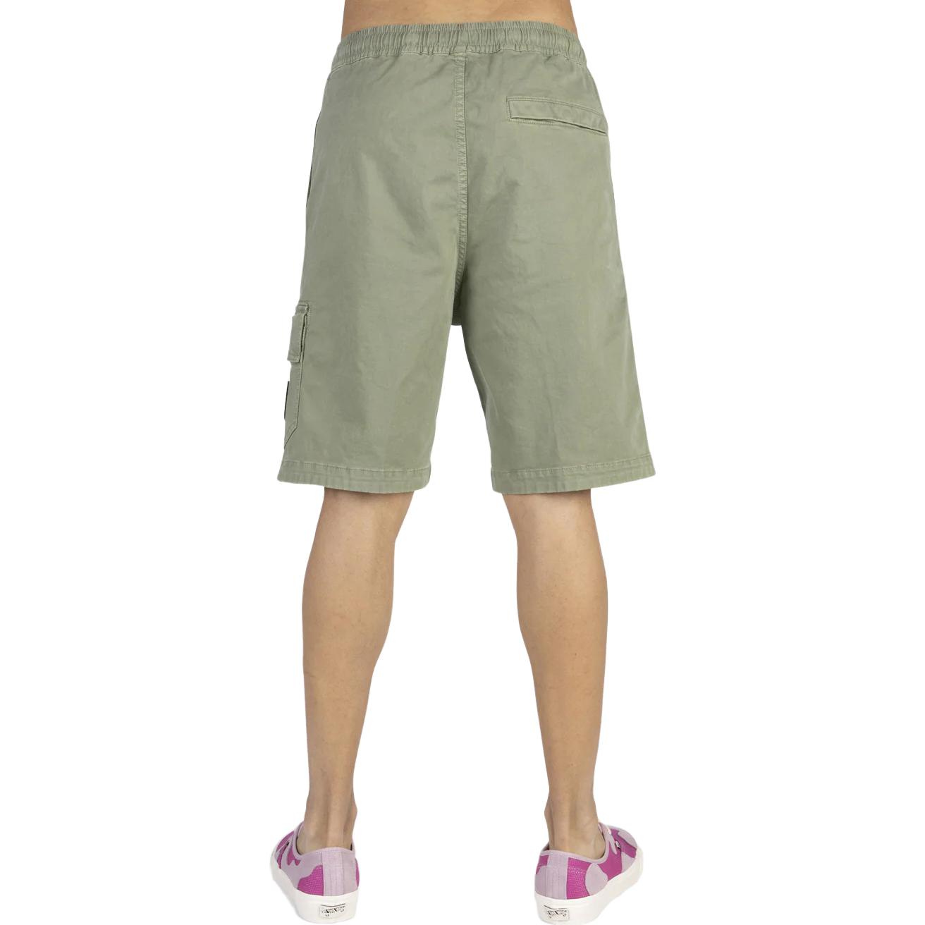 STONE ISLAND Solid Logo Patch Mid-Rise Straight-Fit Shorts Green . 7815L0904-V0155 圖 4