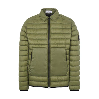 Stone Island Solid Loose-Fit Long-Sleeve Jacket Men’s Green 761542124-V0058