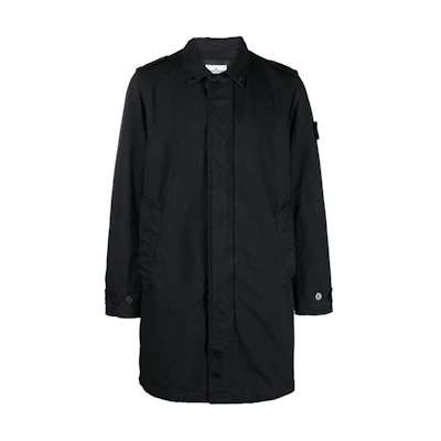 Stone Island Solid Navy Blue Single-Breasted Jacket for Men 791570549-V0020