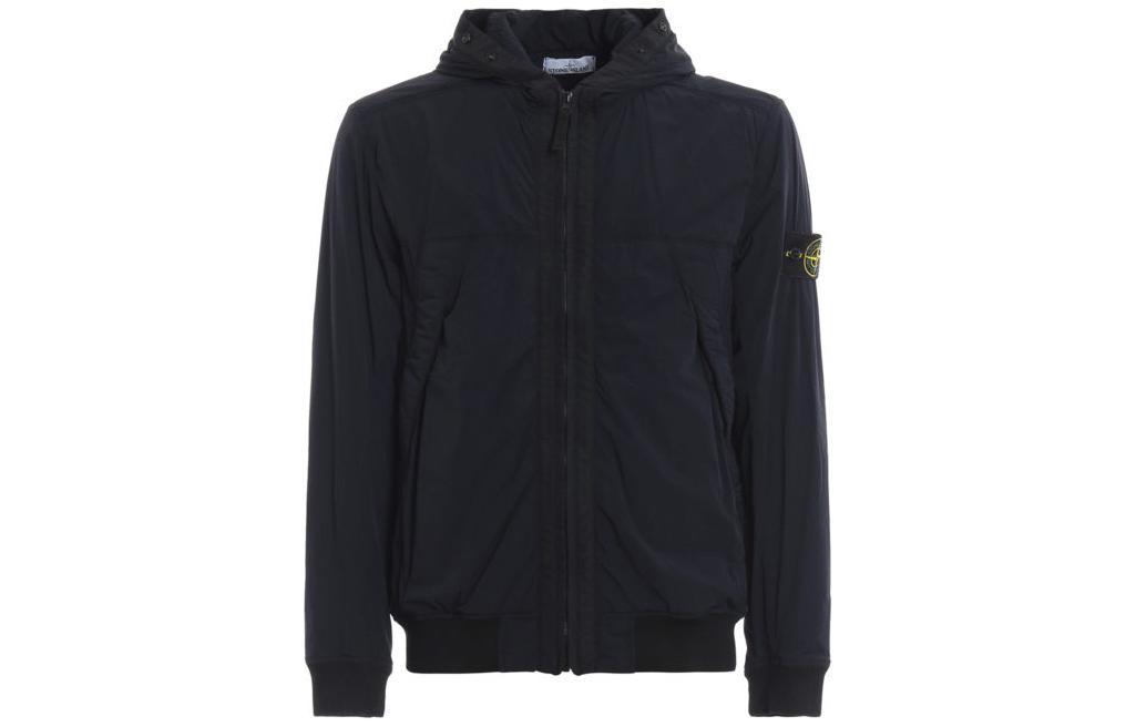 Stone Island Solid Navy Blue Zip-Up Hoodie Jacket 711541028-V0020