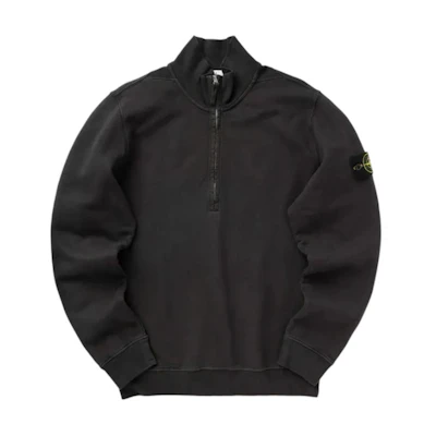 Stone Island Solid Pullover Sweatshirt Lead Gray Long Sleeve 811563420-V0062