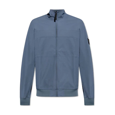 Stone Island Solid Zip-Up Jacket Blue 8015621530-V0024