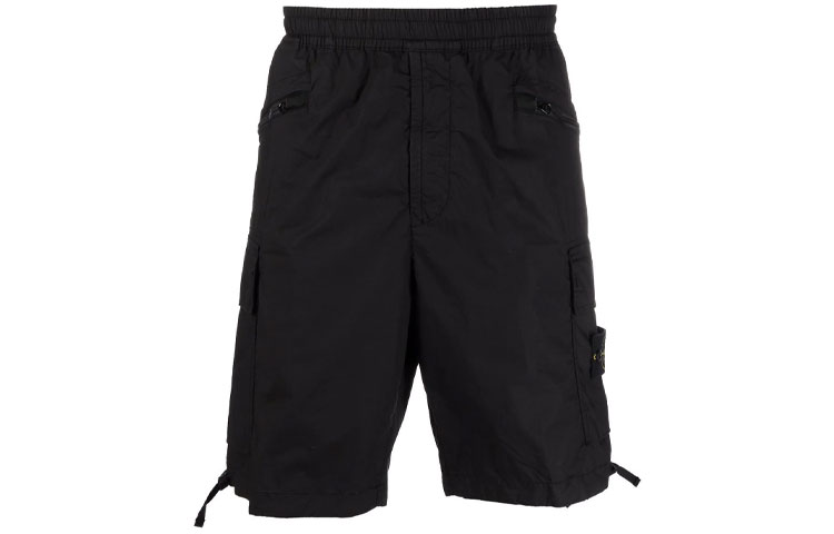 STONE ISLAND SS21  Black Cargo Shorts 7415L0403-V0029