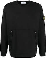 STONE ISLAND SS21 Black Pullover Zip Sweatshirt with Pocket. 741563451-V0029 STONE ISLAND SS21 Black Pullover Zip Sweatshirt with Pocket. 741563451-V0029