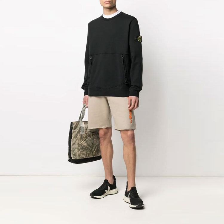 STONE ISLAND SS21  Black Pullover Zip Sweatshirt with Pocket. 741563451-V0029 圖 3