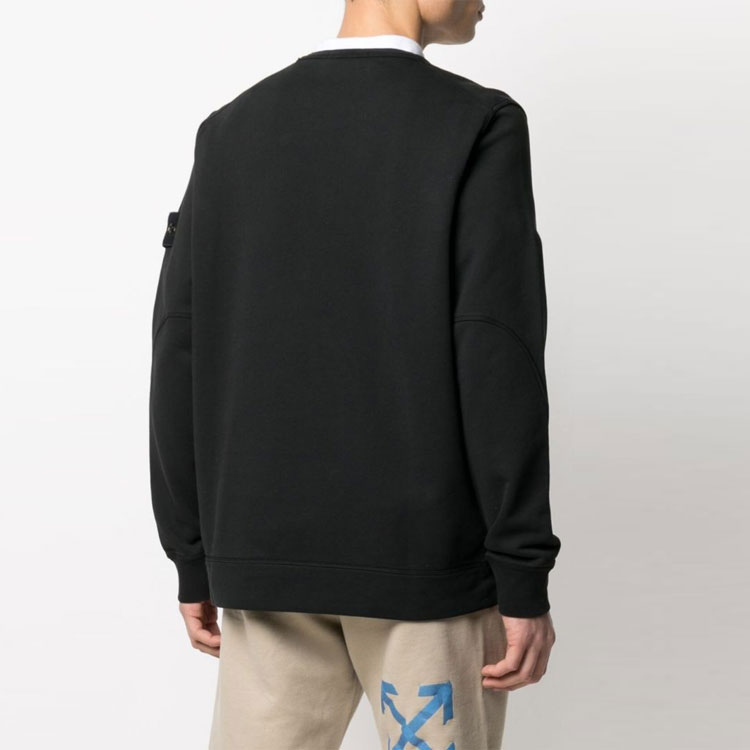 STONE ISLAND SS21  Black Pullover Zip Sweatshirt with Pocket. 741563451-V0029 圖 4