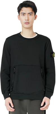STONE ISLAND SS21 Sudadera Negra con Cierre y Bolsillo. 741563451-V0029 Details for STONE ISLAND SS21 Sudadera Negra con Cierre y Bolsillo. 741563451-V0029