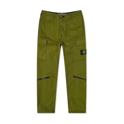 STONE ISLAND SS21 Casual Green Cargo Jogger Pants. 741530419-v0058