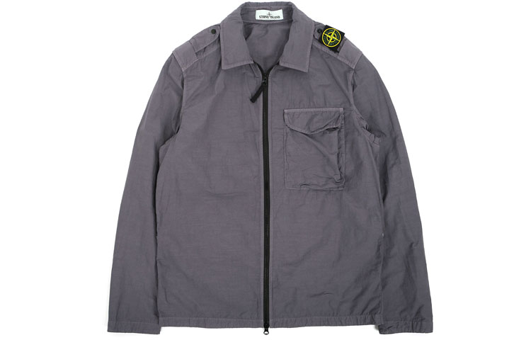 STONE ISLAND SS21  Casual Logo Polo Jacket Light Gray 741510802-V0063 圖 2