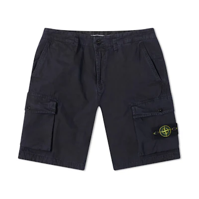 STONE ISLAND SS21 Cotton Canvas Multi-Pocket Shorts Navy Blue 7415L07WA-V0120