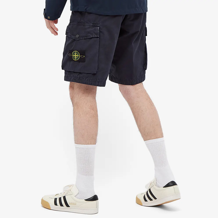 STONE ISLAND SS21  Cotton Canvas Multi-Pocket Shorts Navy Blue 7415L07WA-V0120 圖 5