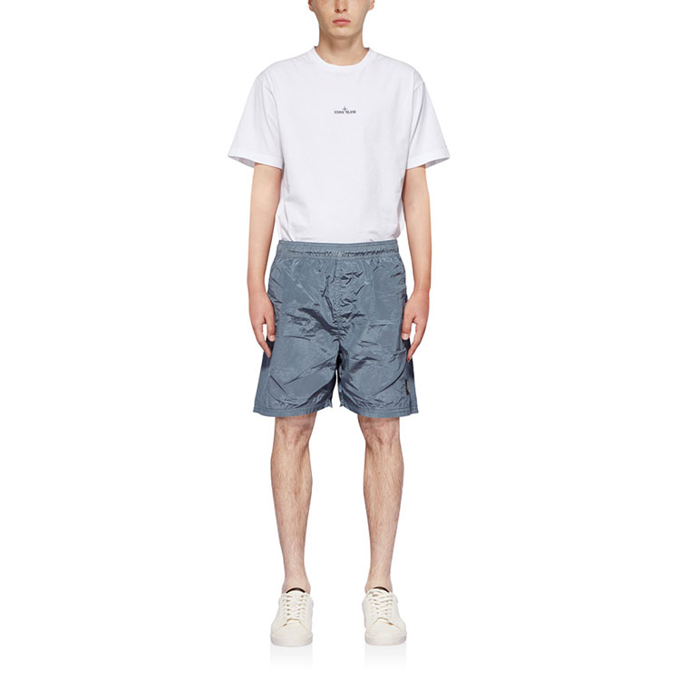 STONE ISLAND SS21  Light Blue Casual Solid Color Shorts. 7415B0943-V0046 圖 3