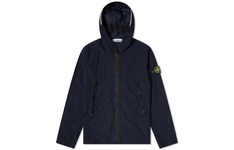 STONE ISLAND SS21  Solid Color Zip-Up Hooded Jacket Blue 741540131-V0020 圖 2
