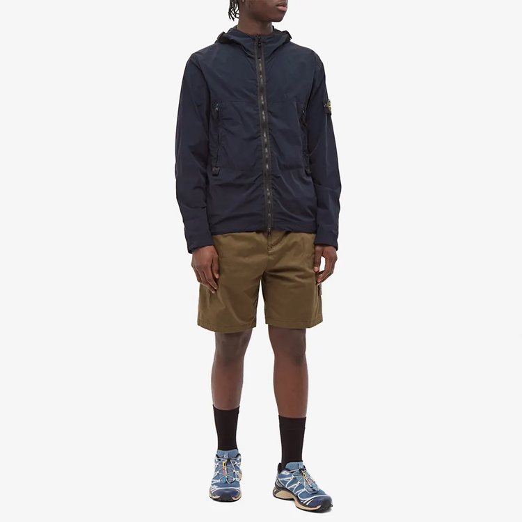 STONE ISLAND SS21  Solid Color Zip-Up Hooded Jacket Blue 741540131-V0020 圖 3