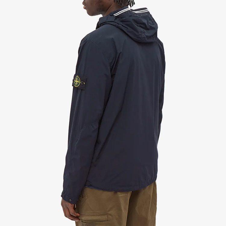STONE ISLAND SS21  Solid Color Zip-Up Hooded Jacket Blue 741540131-V0020 圖 4