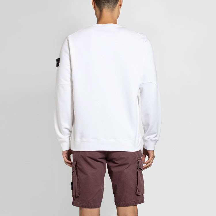 STONE ISLAND SS21  White Zip Pocket Casual Sweatshirt 741563451-V0001 圖 4