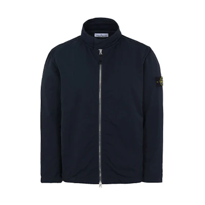 Stone Island SS21 Badge Patch Stand Collar Jacket Blue Men’s 741543833-V0020