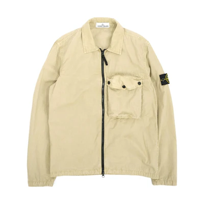 Stone Island SS21 Beige Single Pocket Logo Badge Jacket Menswear 7415117WN-V0195
