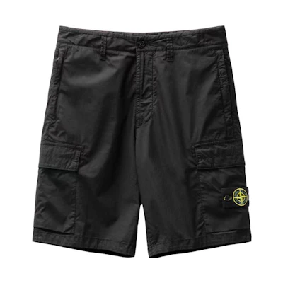 STONE ISLAND SS21 Black Bermuda Multi-Pocket Shorts for Men 7415L0803-V0029
