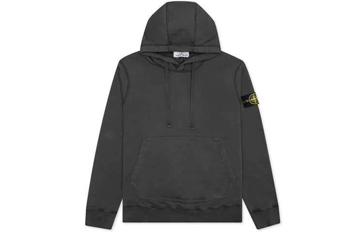 Stone Island SS21 Casual Badge Hoodie Men’s Dark Gray 741564151-V0065