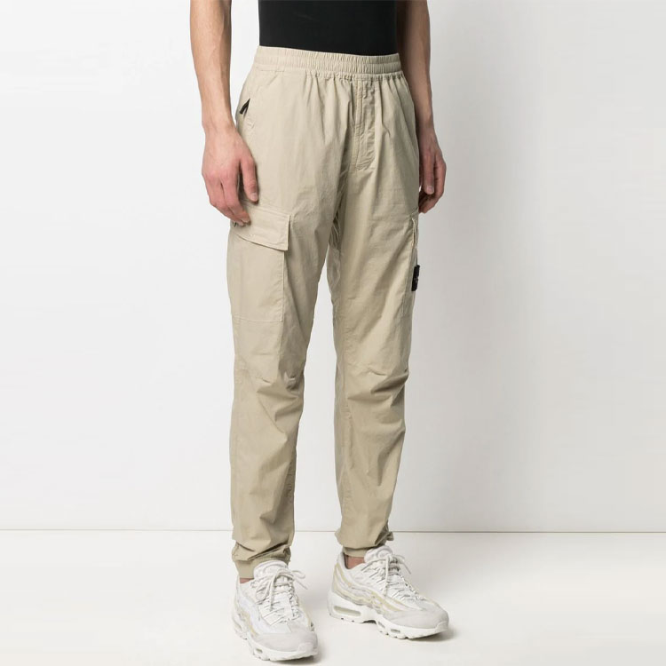 STONE ISLAND SS21 Compass Patch Cargo Pants Khaki for Men 741531303-V0095 圖 5