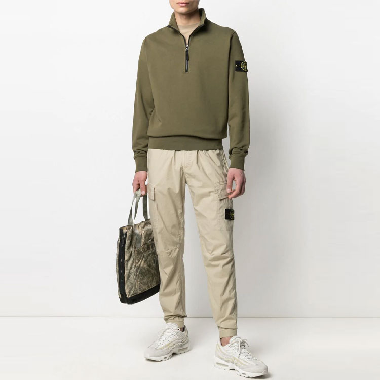 STONE ISLAND SS21 Compass Patch Cargo Pants Khaki for Men 741531303-V0095 圖 7